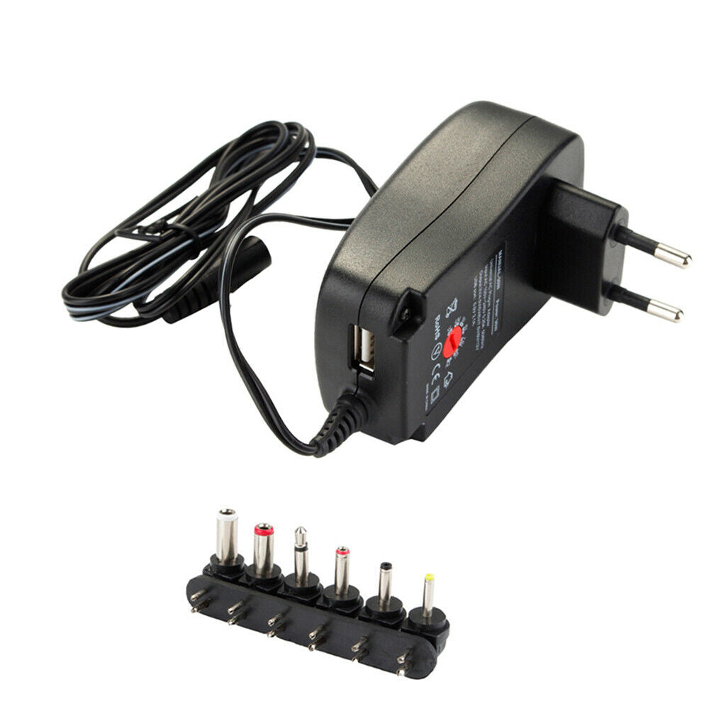 2.1A 30W 3V 4.5V 5V 6V 7.5V 9V 12V AC DC Charger Power EU Adapter Converter