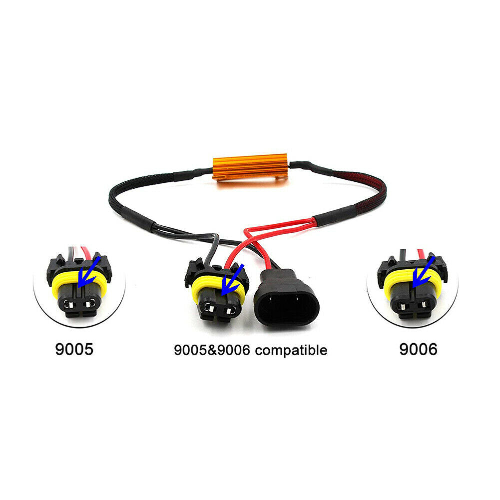 9005/9006 LED DRL Headlight Fog Light Canbus Load Resistor Canceller Decoder