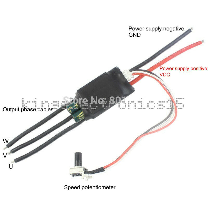 DC 12V 3-phase Brushless Hallless Motor Pump Driver ESC Speed Controller