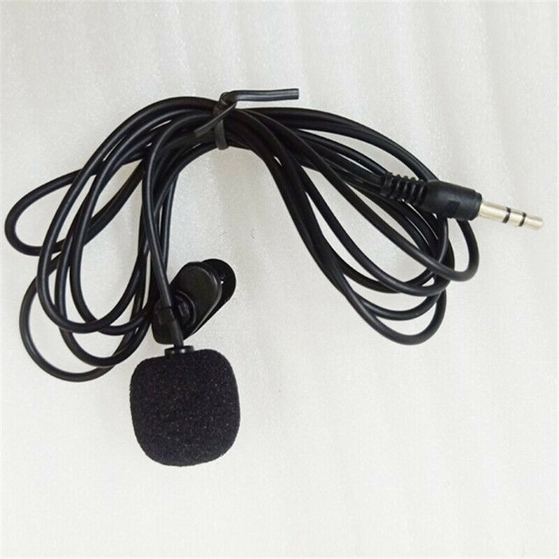 3.5mm Clip On Coat Lapel Microphone Hands Free Wired Condenser Mini Mic NewBDAU
