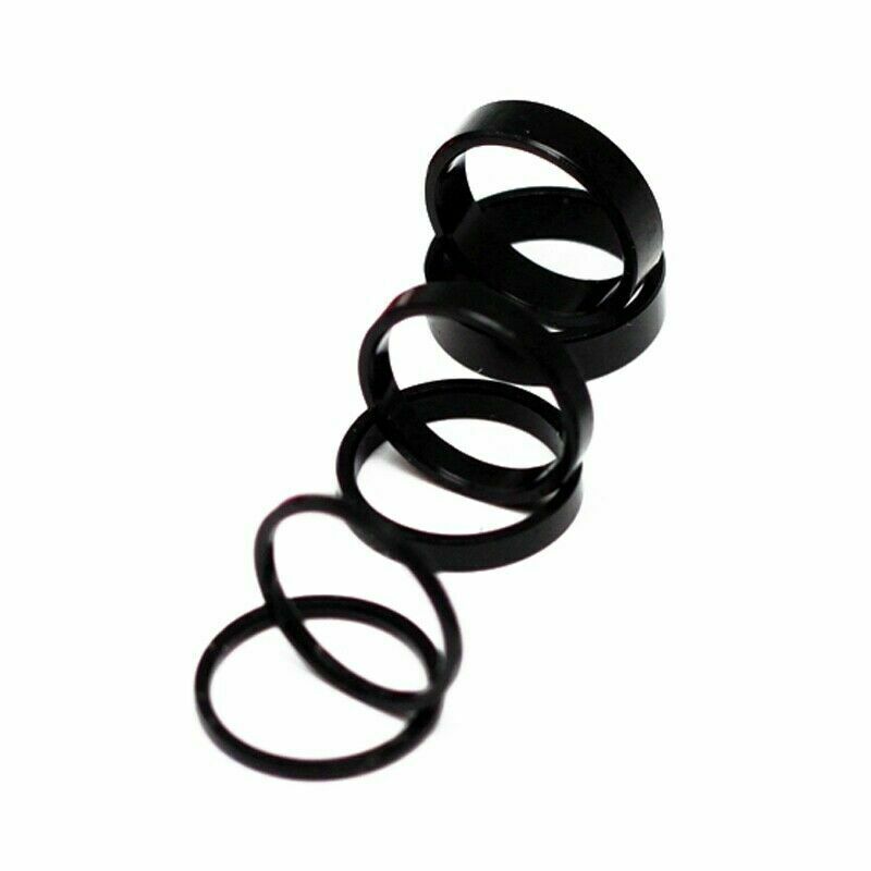 5x NEW CNC Alloy Spacer Shim For Bicycle Chainring Bolt Screws 1mm Hot Black
