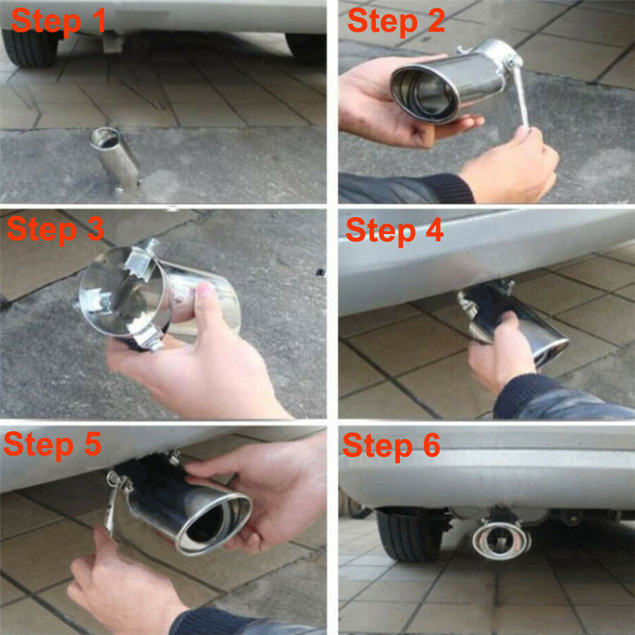 Easy to Install Car SUV Exhaust Pipe Tip Muffler Anti-Corrosion Stainless Steel