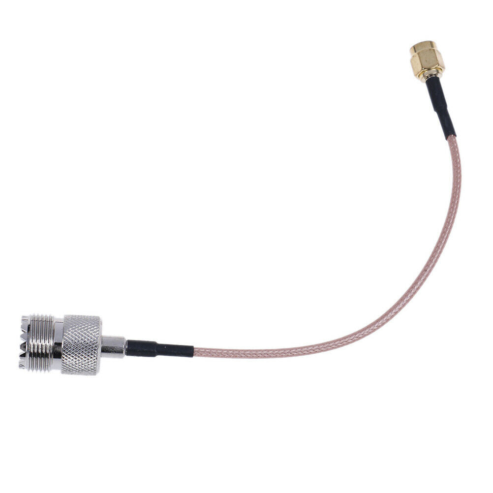 1Pc UHF SO239 female PL259 to SMA male plug crimp RG316 cable jumper pigtail