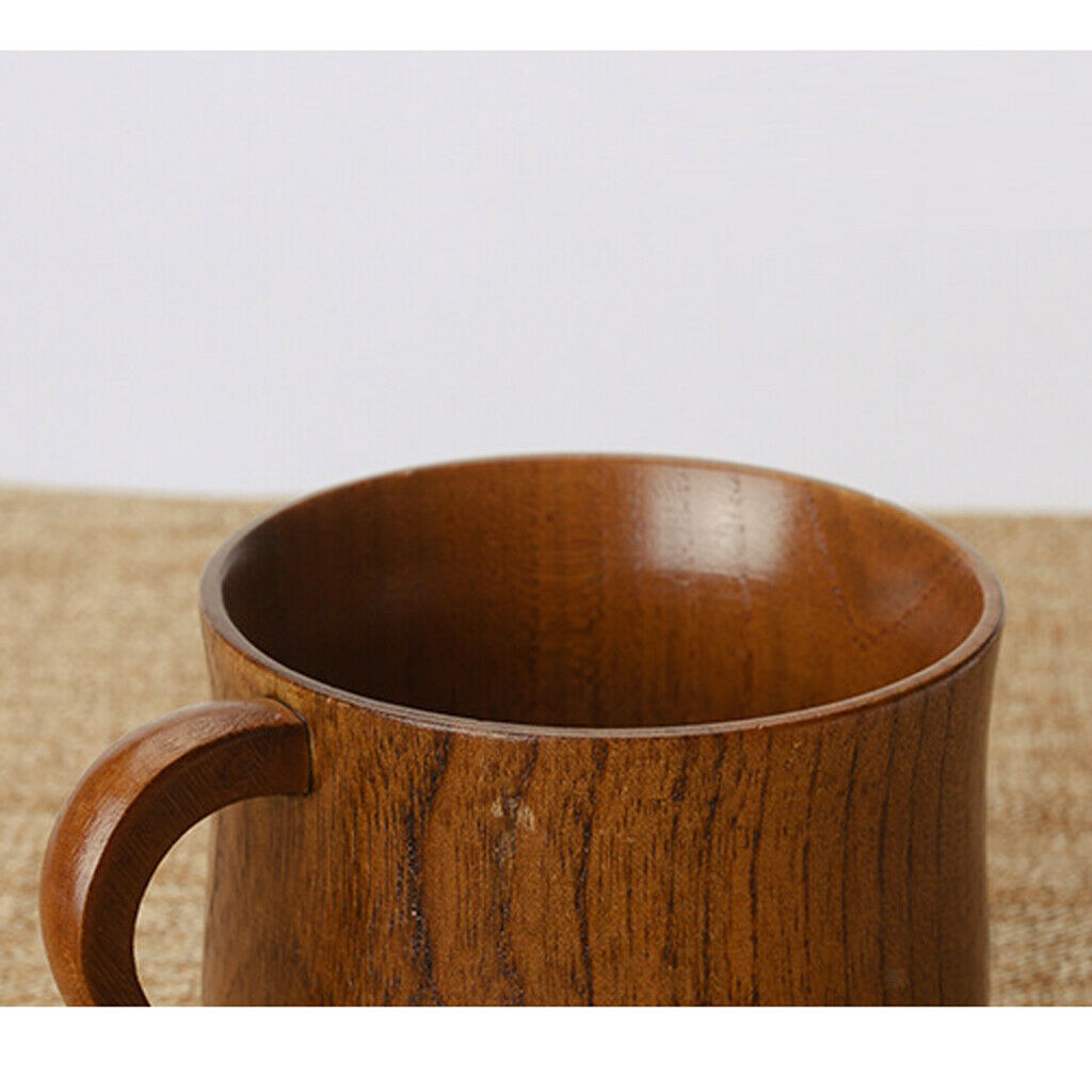 Tea Cups Handmade Wooden Mugs With Handle  Coffee Milk Home Office Decoration