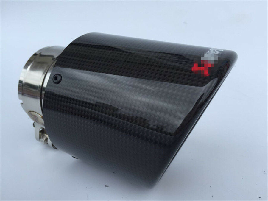 Car Exhaust Tip Muffler Pipe Pipes Tail 2.5"Inlet 114mm 4.5"Outlet For 1.6L-2.5L