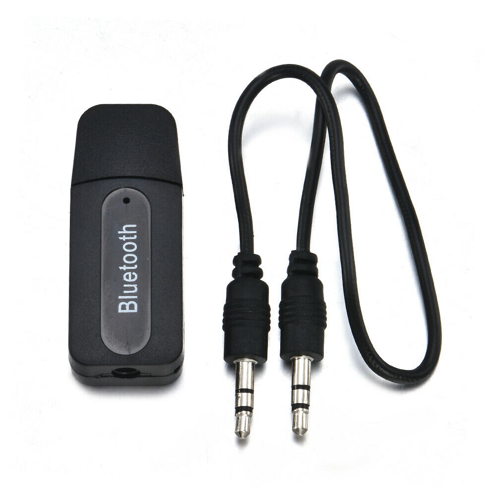 3.5mm to USB Bluetooth Receiver AUX Audio Music Adapter System For Laptop Car PC