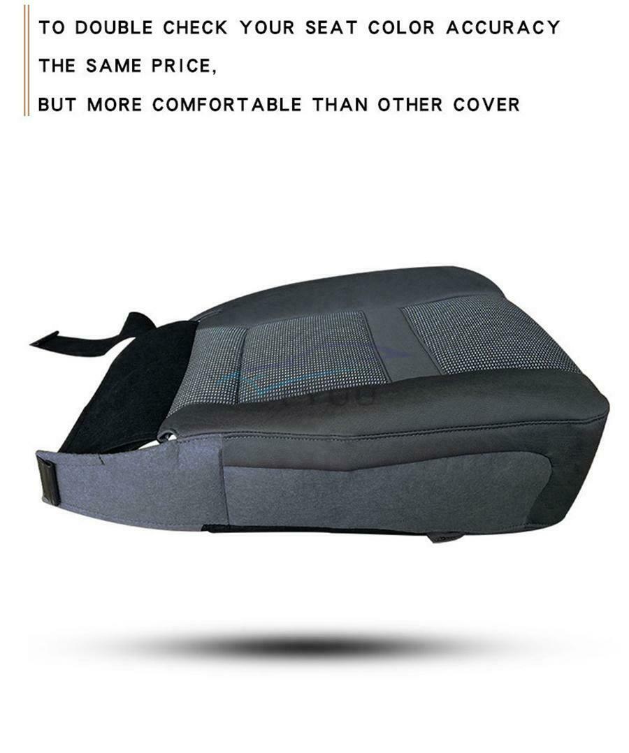 1×Dark Grey Wearproof Front Left Driver Seat Cover For 06-09 Dodge Ram 2500 3500