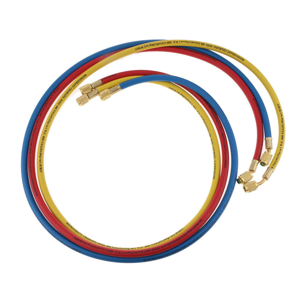 1/4" SAE 60" AC Charging Hoses Tube for Refrigerants R134a Air Conditioning