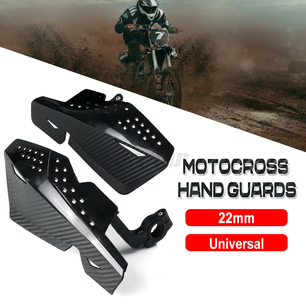 22mm Handguard Hand Guards Protector Bar For ATV Pit Dirt Bike Motocross