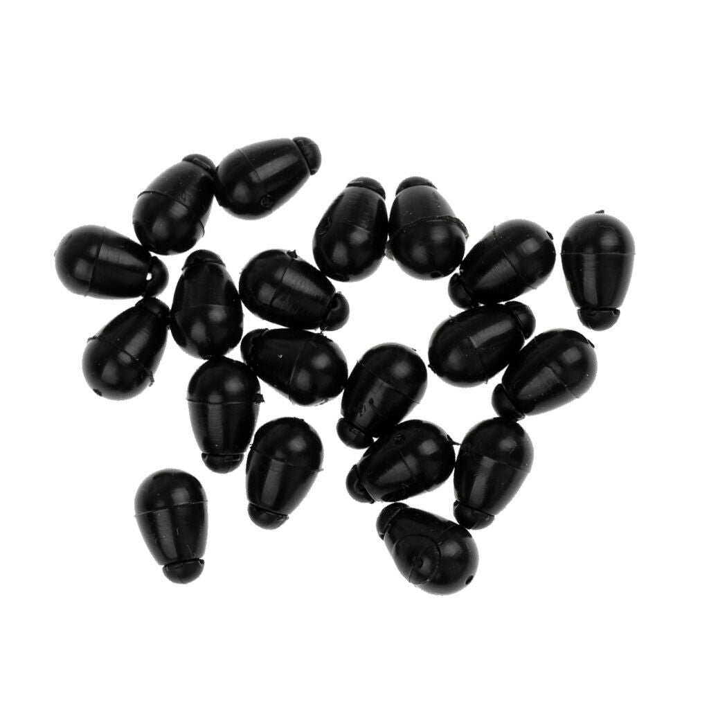 20 Pieces Plastic Quick Change Beads Method Feeder Innovations Black