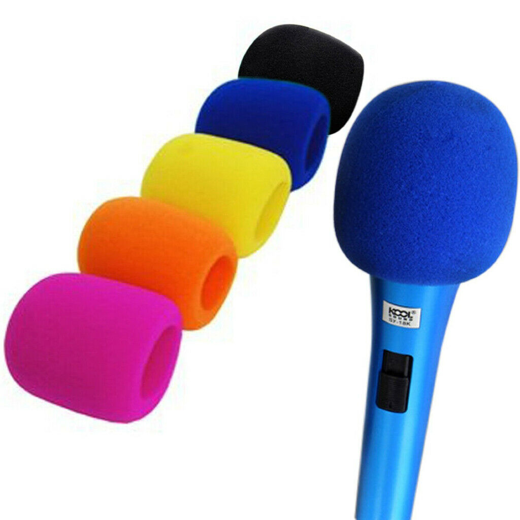 5 Pcs Studio Microphone Foam Mic Shield Cover for KTV/Home Red