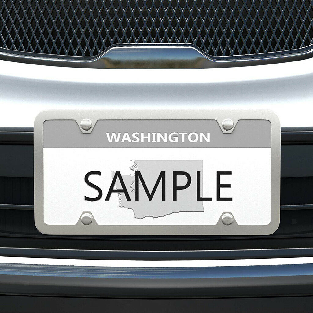 2 Pieces Metal Car Auto License Plate Frame Cover For Front & Rear Set