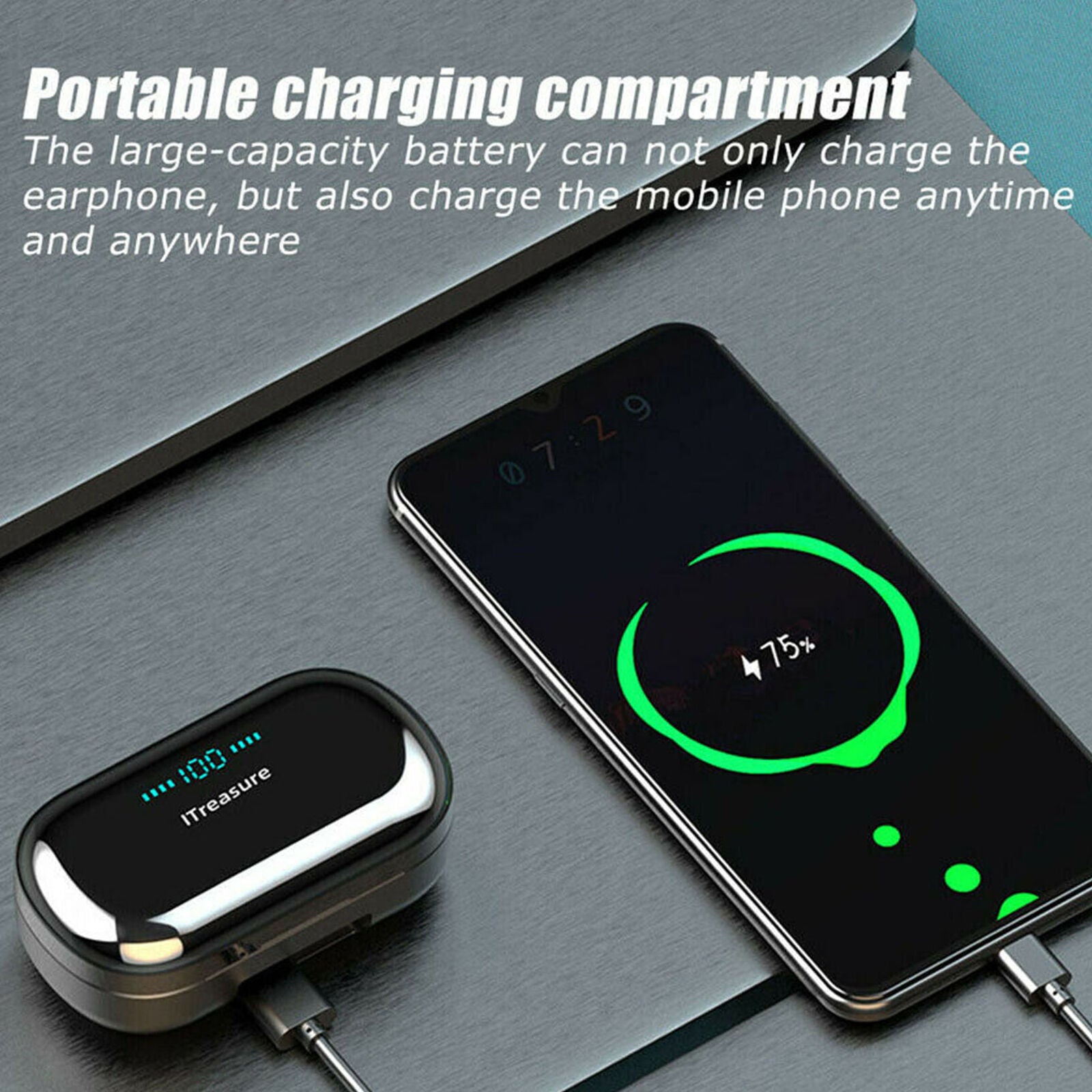V9 Bluetooth 5.0 Earbuds Headphone Wireless Headset Noise Cancelling