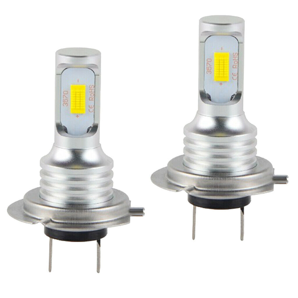 2 Pieces H7-3570 LED Headlights Bulb Kit High/Low Beam 80W 1500LM 6000K