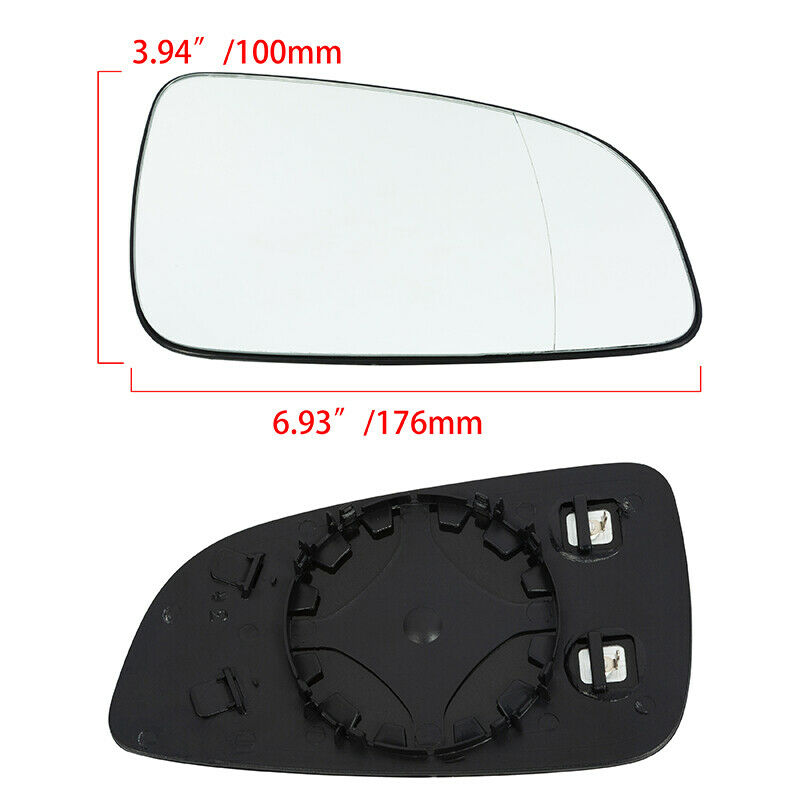 Right Passenger Side Convex Wing Mirror Glass Heated For Vauxhall Astra H 04-09