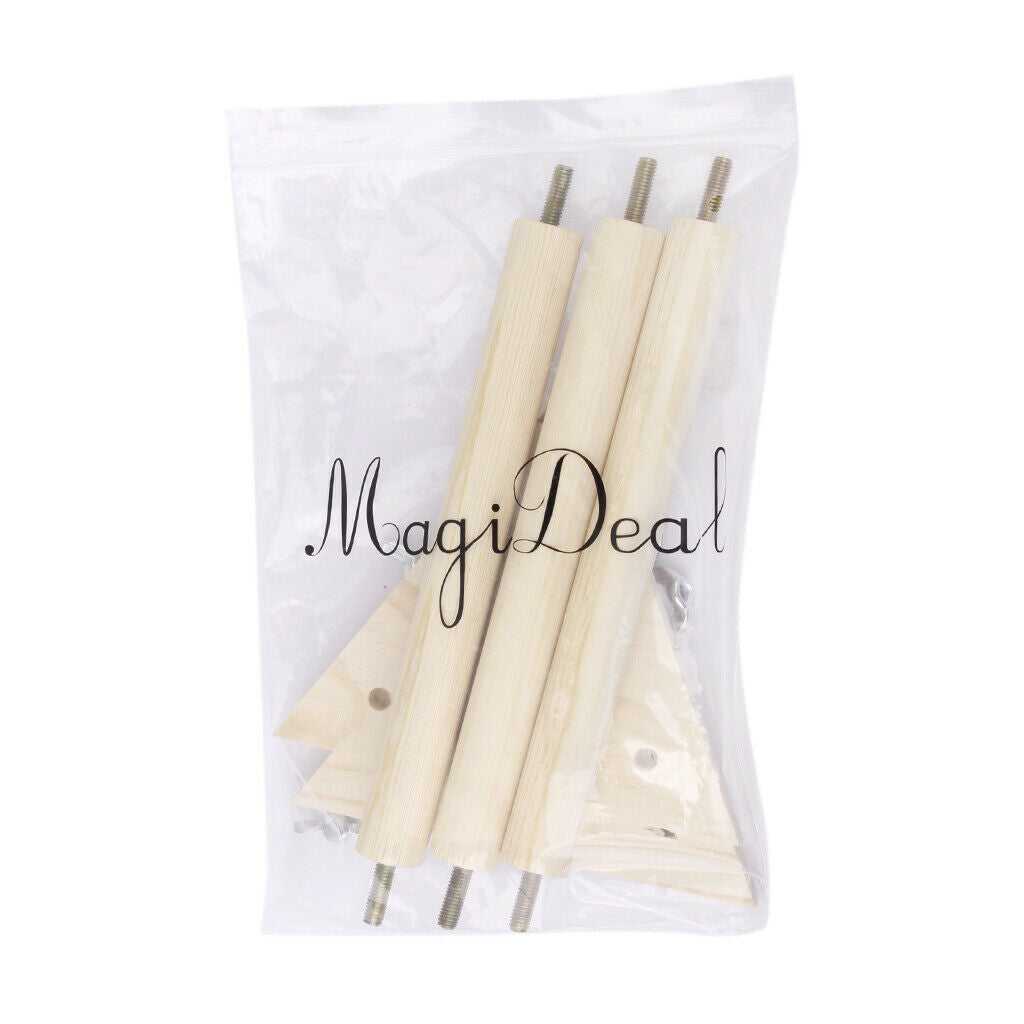 Wood Parrot Play Bird Standing Position Plays Cage For Grinding Pet