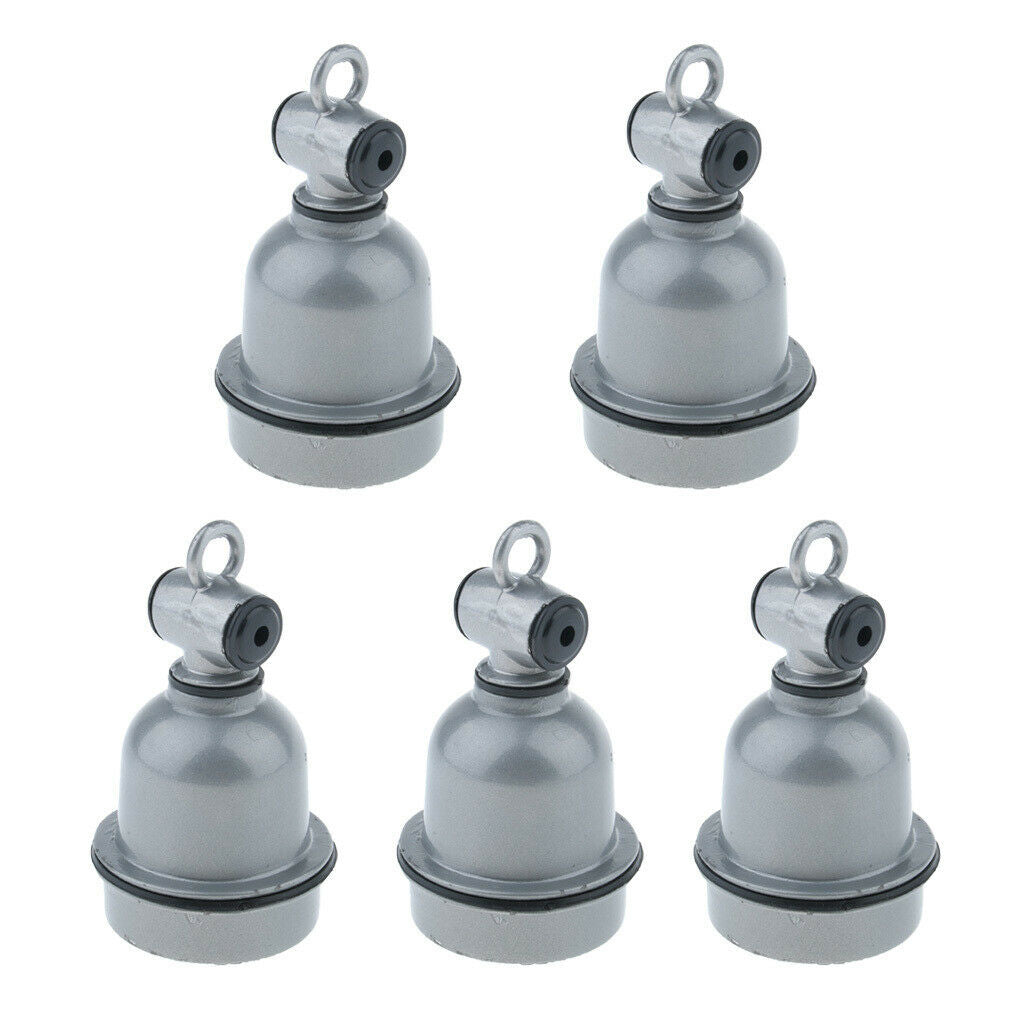 5Pcs E27 ES Ceramic Screw Lamp Holders for Heat Bulbs, Aluminium Shell