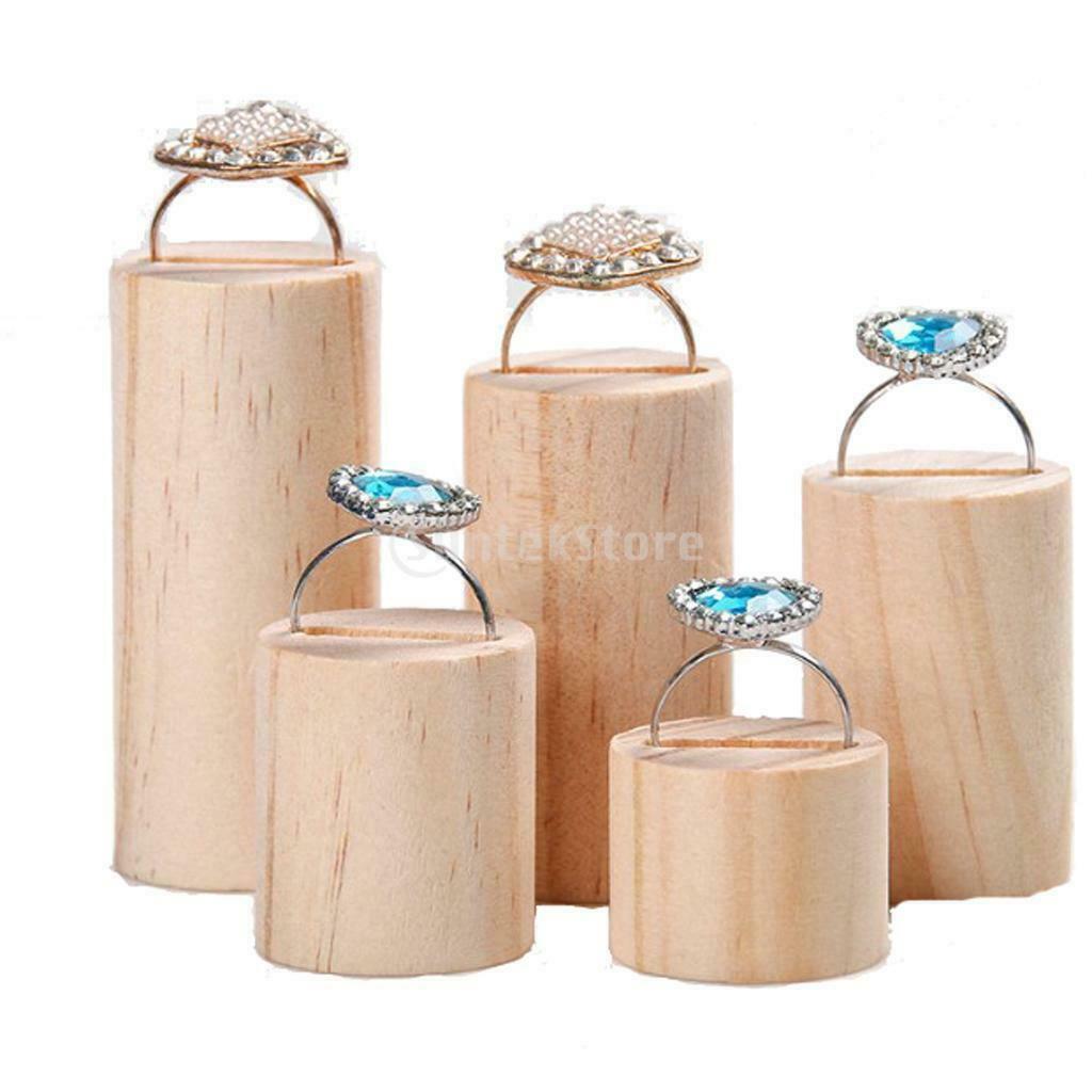 Pack of 5 Ring Jewelry Display Stand Organizer Showcase Shop Decor Gift