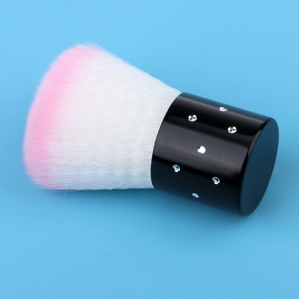 Pink Soft Kabuki Brushes Powder Brush Nail Arts Dust Cleaner Brush for Makeup or
