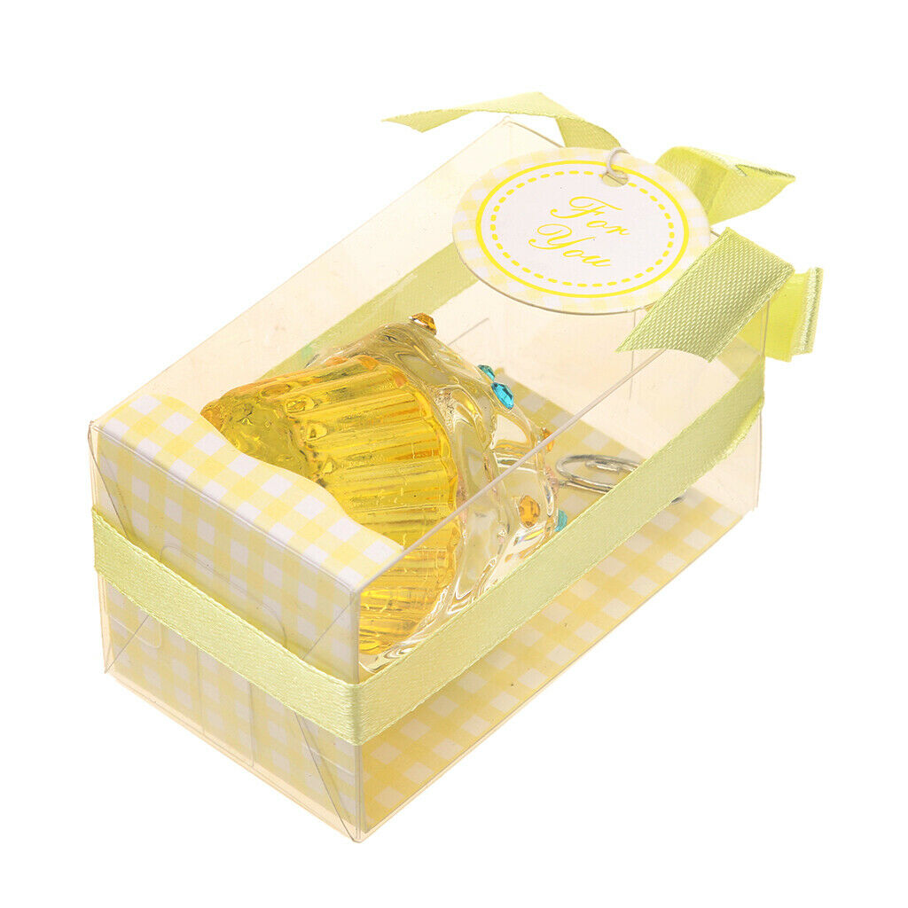Wedding Party Crystal Cake Style Table Place Card Clip Photo Holder Yellow