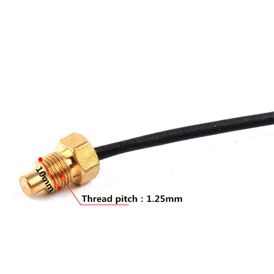 Motorcycle Thermometer Instrument Water Temp Gauge Sensor Connector Pyrometer