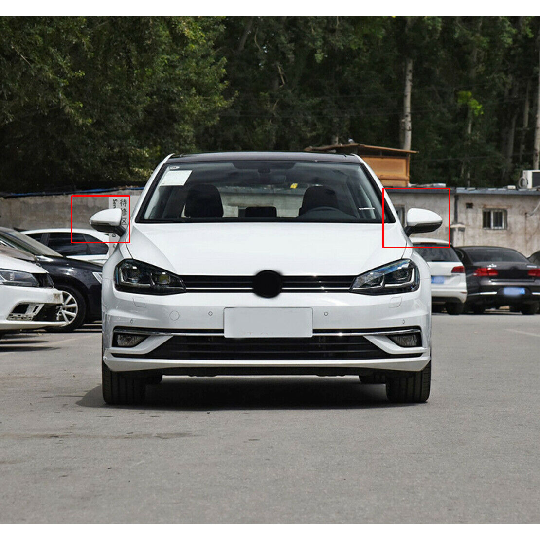 Guard L+R Mirror Cover Cap Fit for VW Golf MK7 MKVII e-Golf 14-19 857 537E Atn