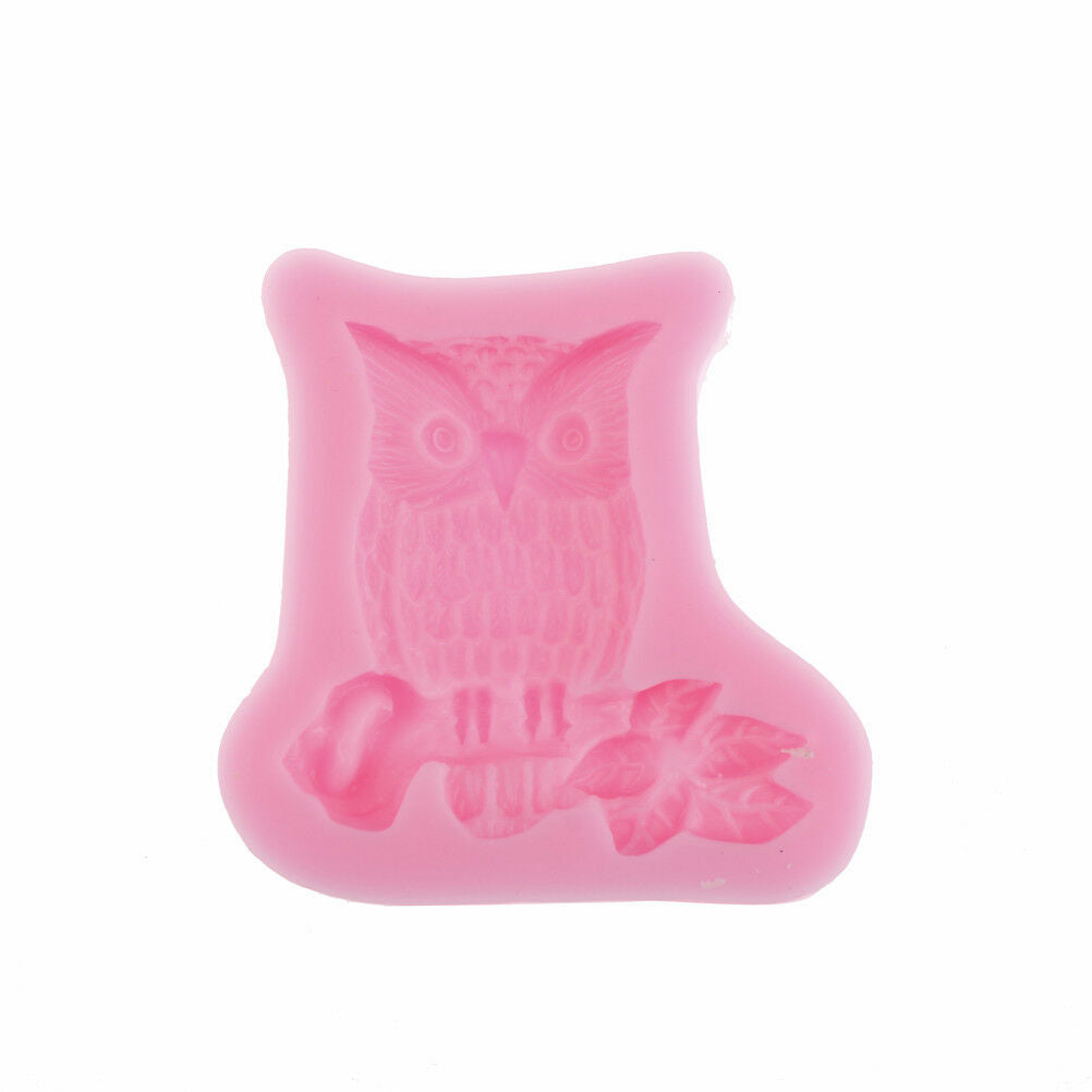 New Arrival Owl shape fondant mold cake decoration tools soap candle moul.l8