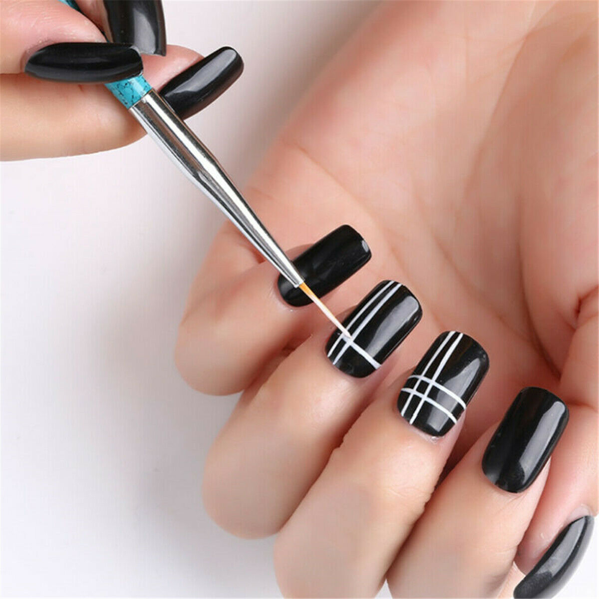 3x Waterproof Nail Art Pen Dotting Paint Drawing UV Gel Liner Polish Brush Tool