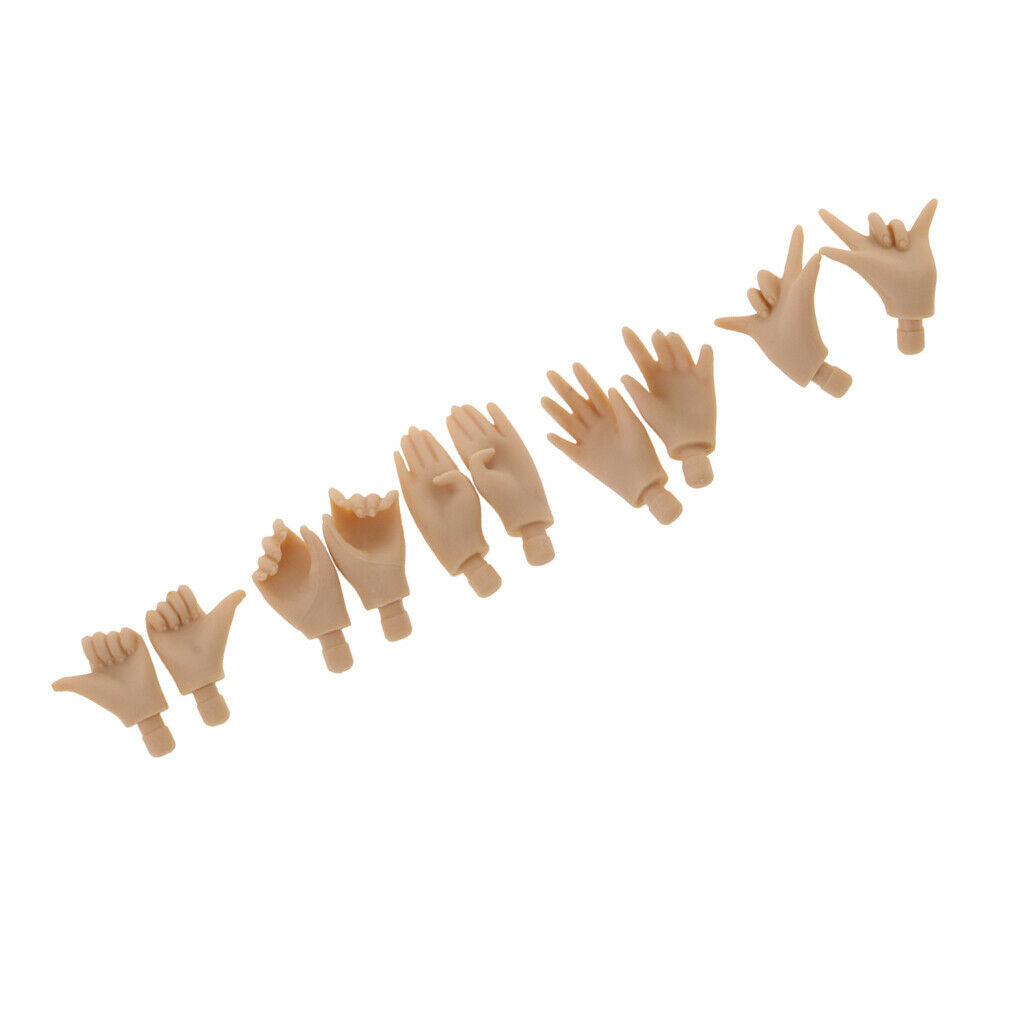 Movable 19 Joints Japanese Skin Nude Body +5 Pairs Hand For 12'' Blythe