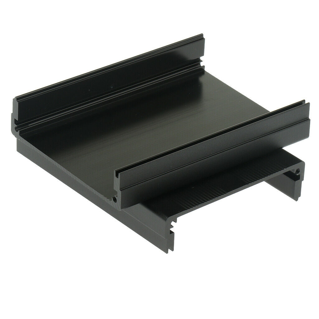 Extruded Aluminium Enclosure PCB Cooling Flat Box Case DIY 100x76x35mm Black
