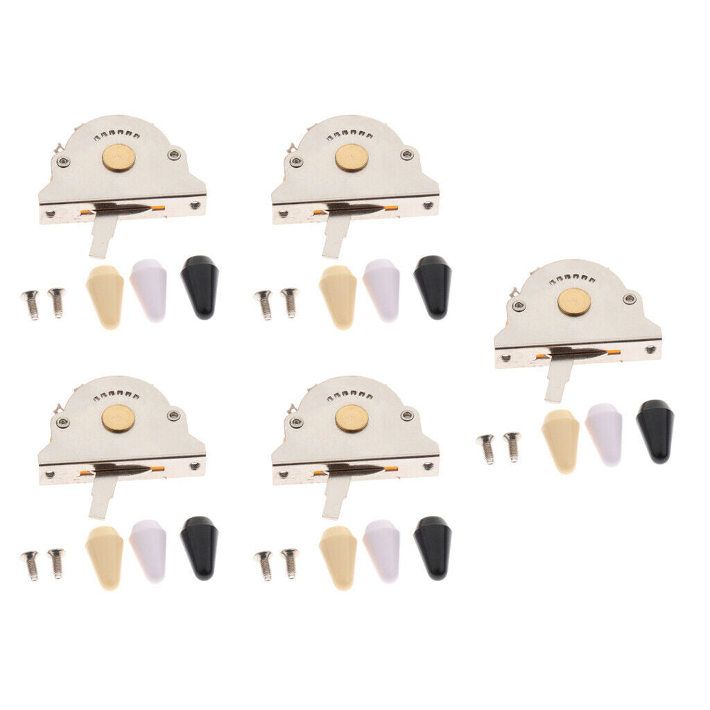 5 Pack Pickup Selector Switches Zinc Alloy for Electric Guitar Accessory Luthier