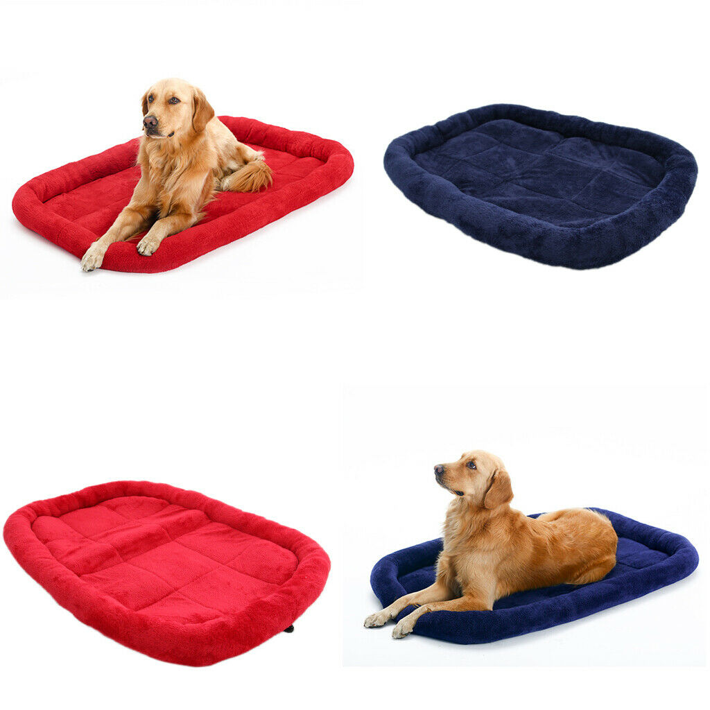 Pet Bed for Dog Cat Crate Mat Soft Warm Pad Liner Home Indoor Deep Blue