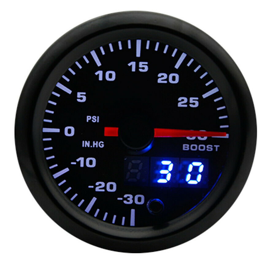 2 Inch 7 Colors LED Digital &Pointer Car Turbo Boost Gauge PSI Meter With Sensor