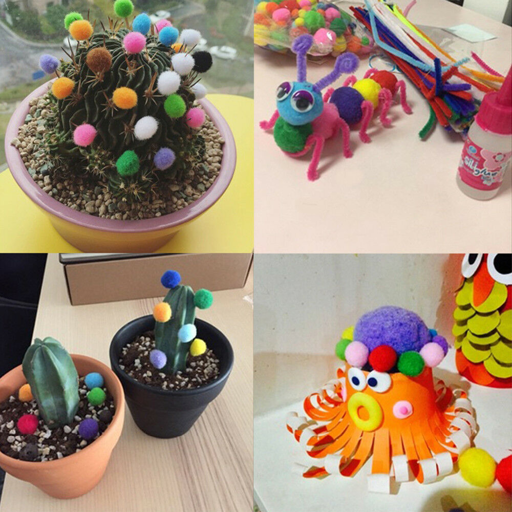 100X/set Mixed Colors Felt Balls 1cm Handmade Wool Felt Beads Decor DIY Crafts