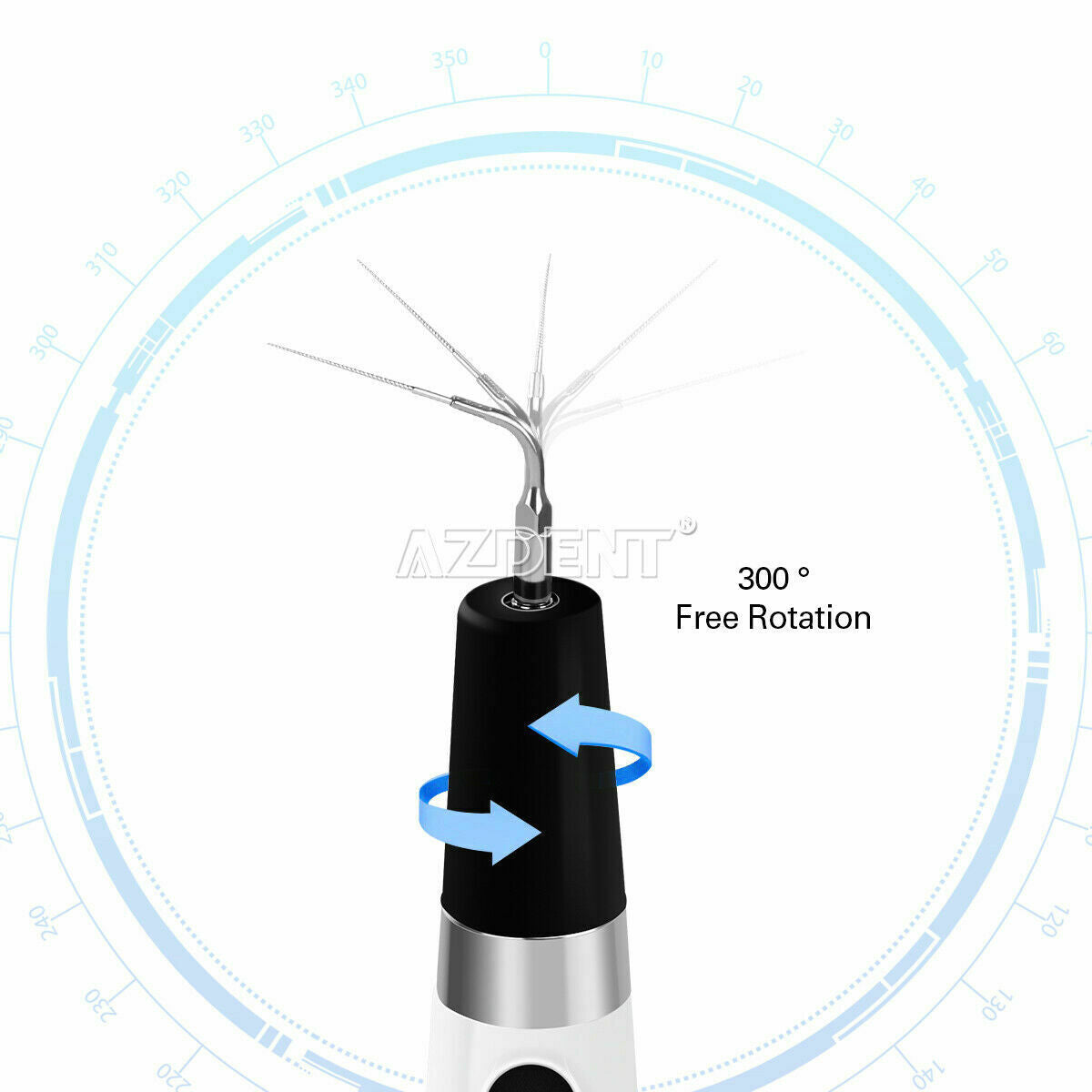 Dental Endo Ultra Activator Handpiece Sonic Endo Irrigator + 6pcs Titanium Tips