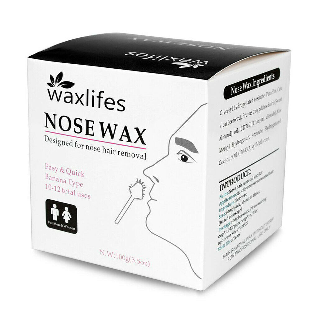 Non-Irritating Painless Nose Wax Kit for Men Eyebrows Ears Facial Nose
