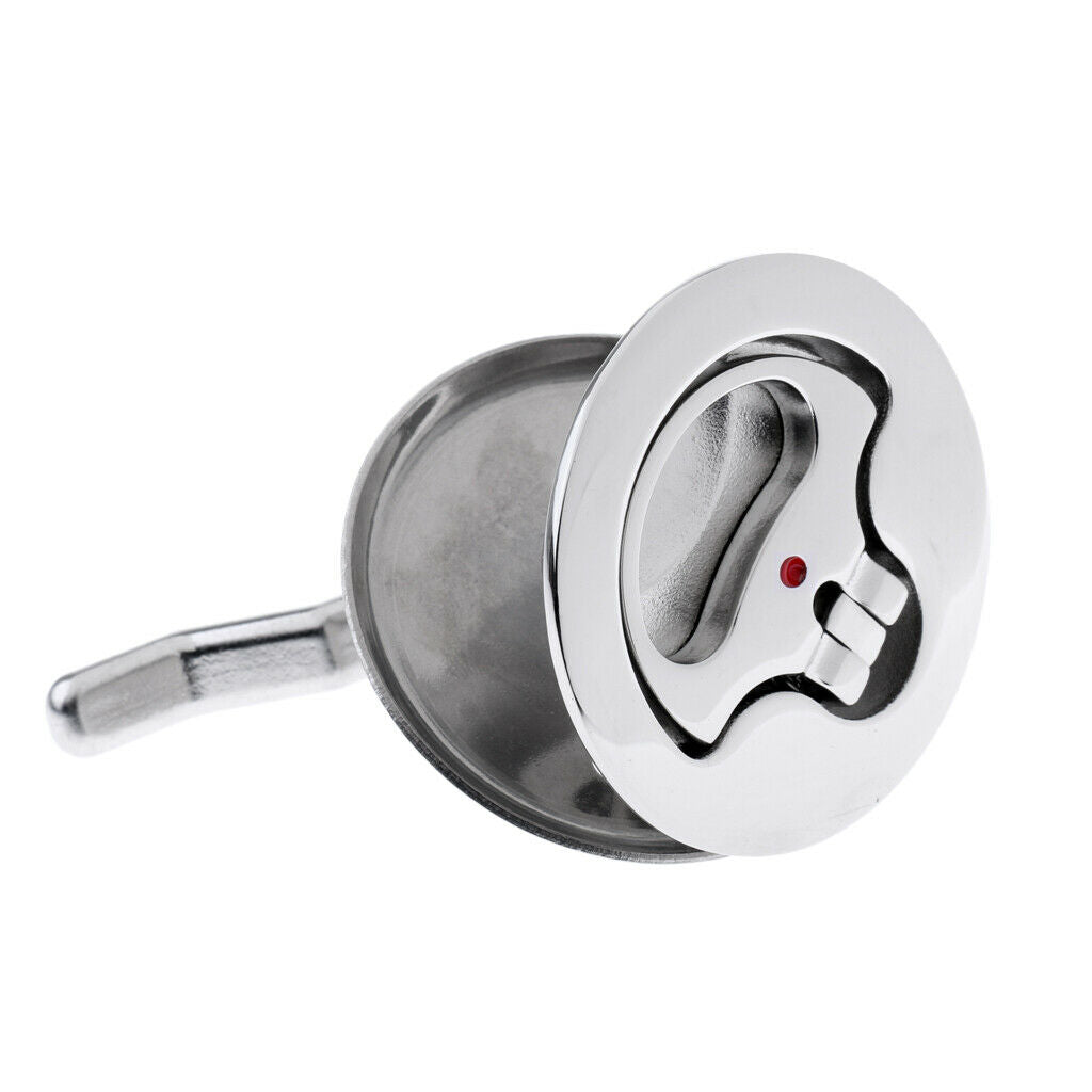 Marine 2" Round Boat Hatch Lift Ring Handle Flush Pull Slam Latche T Handle