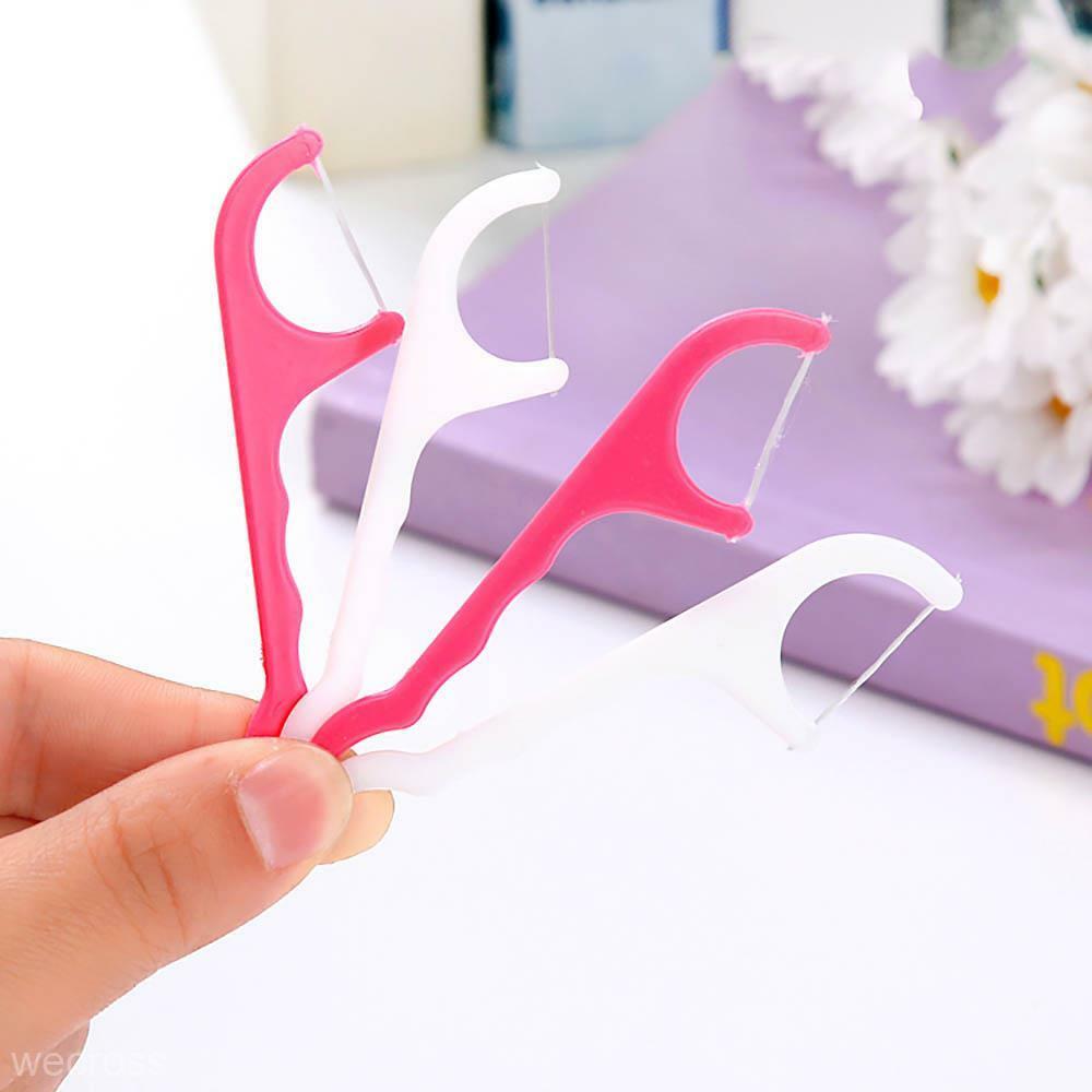 100pcs Dental Floss Flosser Picks Teeth Toothpicks Stick Oral Care Tooth Clean