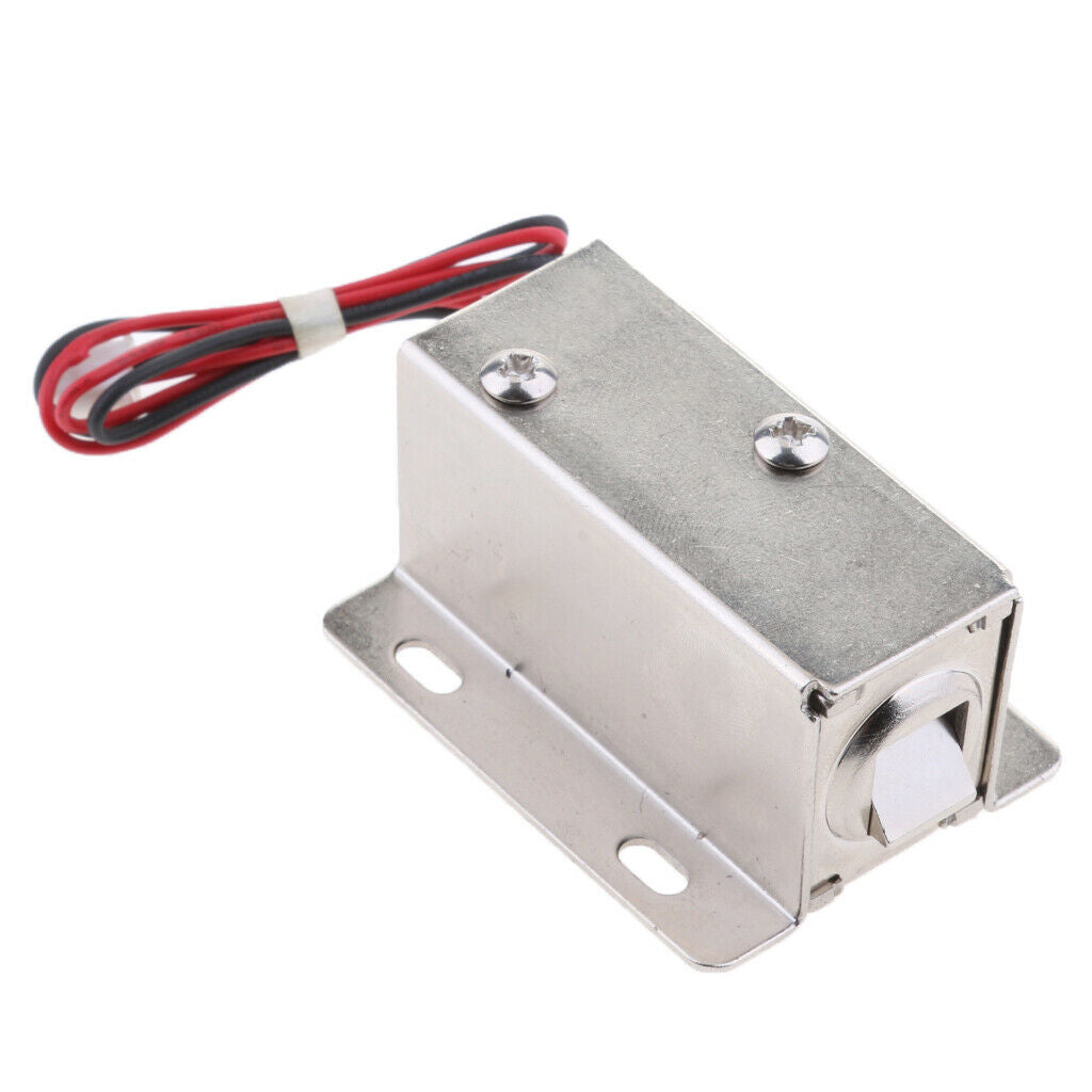 12V 0.4A Mini Electric Magnetic Lock Door Access Control Cabinet Locker Sliver
