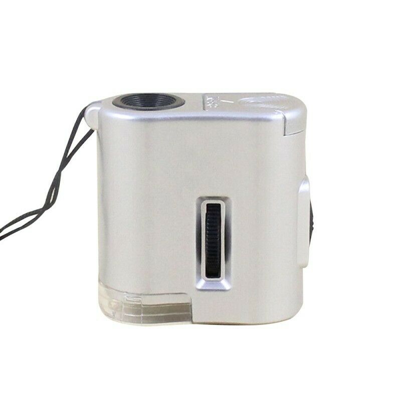 Mini 60X Microscope Magnifier Glass Jeweler Detector Loupe Len with LED UV Light