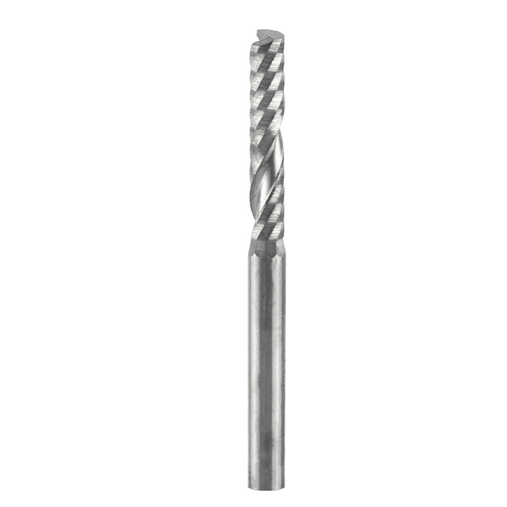 10pcs 1/8" Carbide CNC Router Bits Single Flute Spiral Cutters End Mills