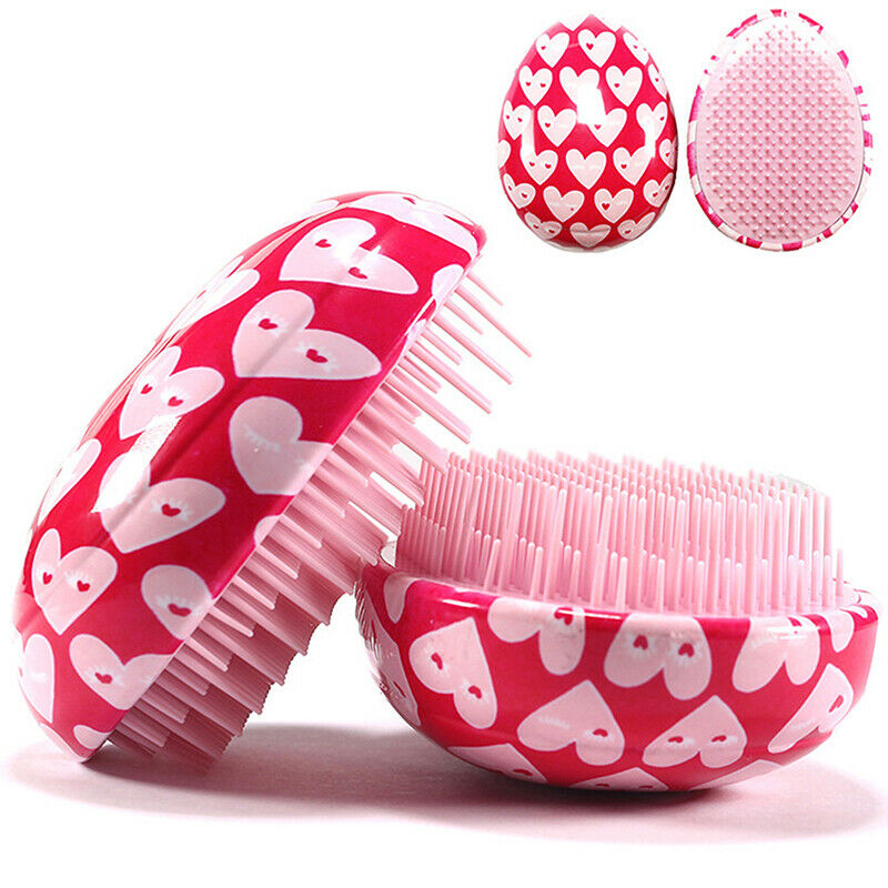 Cute Pink Comb Anti-static Massage Hair Brush Detangle Shower Salon Styling BDA