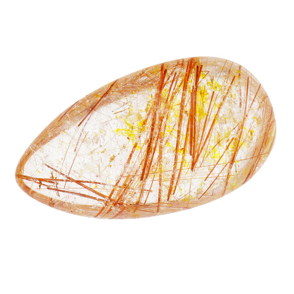 Natural Crystal Stone - Small Golden Color Lines Inside the Stone, 2.5-3.5cm