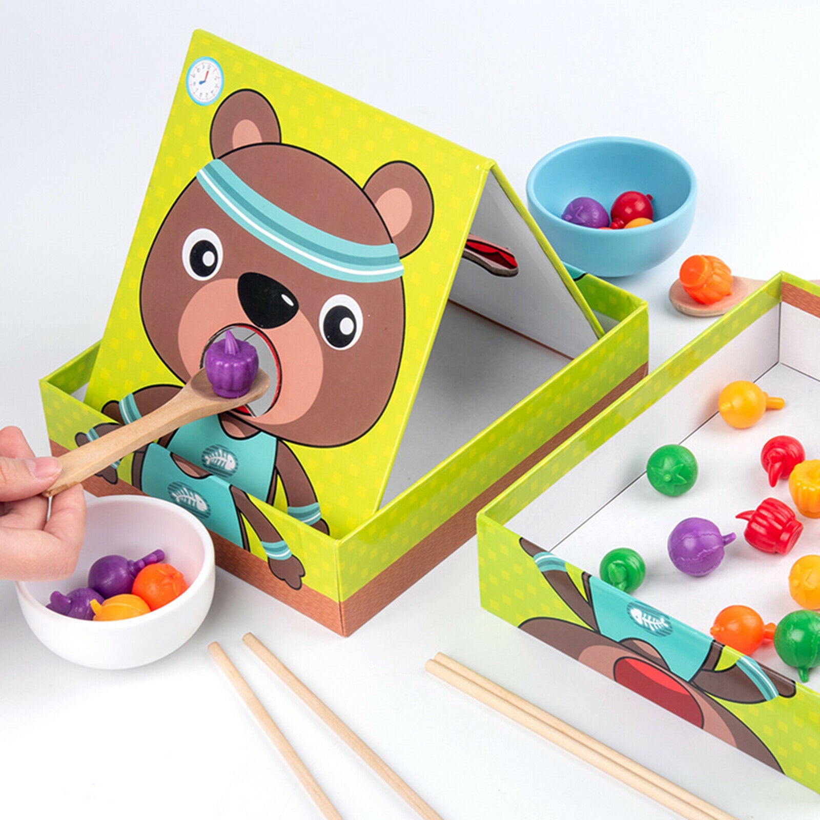 Animal Feeding Game Early Chopsticks Exercise Family Games Gifts Age 2-5