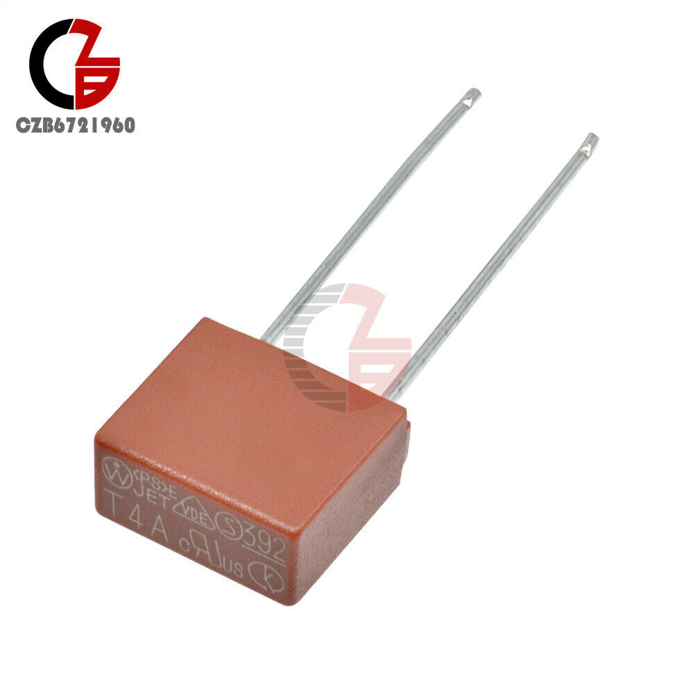 10Pcs Square Fuse 250V Type 392 Series T4A T500mA Slow Break LCD TV Power