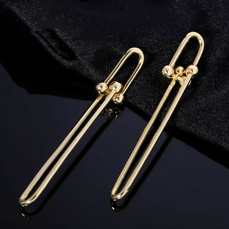 Simple Long Stud Earrings for Women Jewelry Ear Threader Puncture Earrings M FT