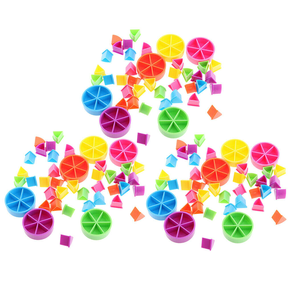 Pack of 126 Pieces Trivial Pursuit Game Pieces Pie Wedges for Math Fractions