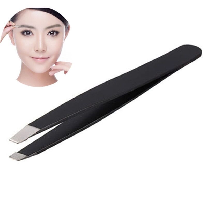 Professional Slanted Tip Eyebrow Tweezers Stainless Steel hair Beauty Tweezer