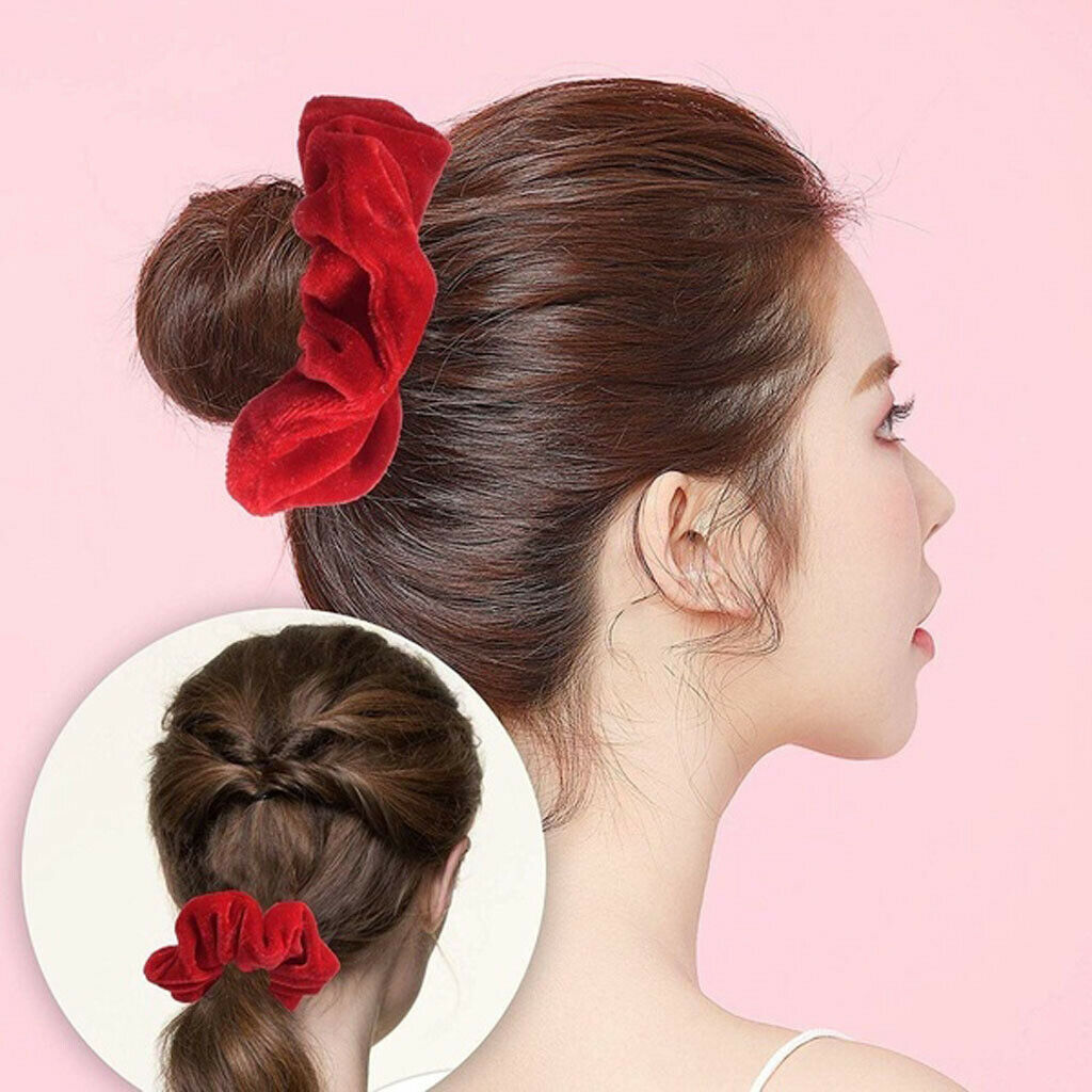 50x Women Velvet Scrunchies Hair Band Rubber Hair Tie Bobbles Scrunchy
