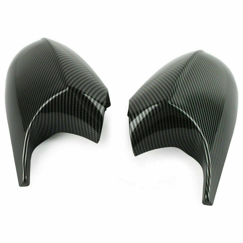 Pair Left&Right Carbon Fiber Mirror Cap Cover Fit For E90 E91 E92 E93 LCI 08-13